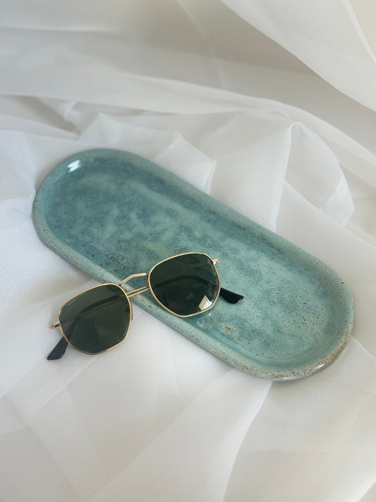 Blue Speckled Trinket Tray