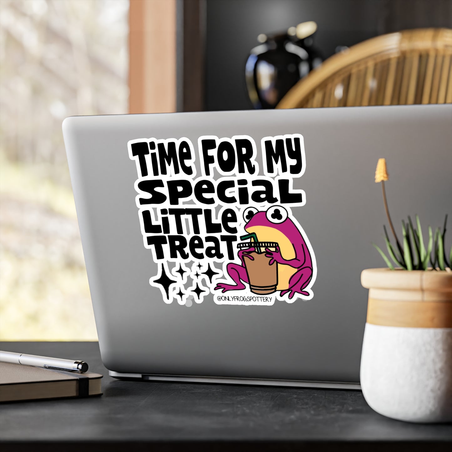 Frog Vinyl Decal Sticker – Cute Frog Design