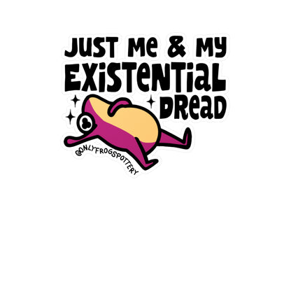 Frog Vinyl Decal Sticker – Just Me and My Existential Dread