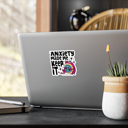 Frog Vinyl Decal Sticker – Anxiety made me keep it