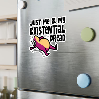 Frog Vinyl Decal Sticker – Just Me and My Existential Dread