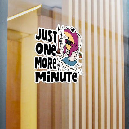 Frog Vinyl Decal Sticker – Just One More Minute