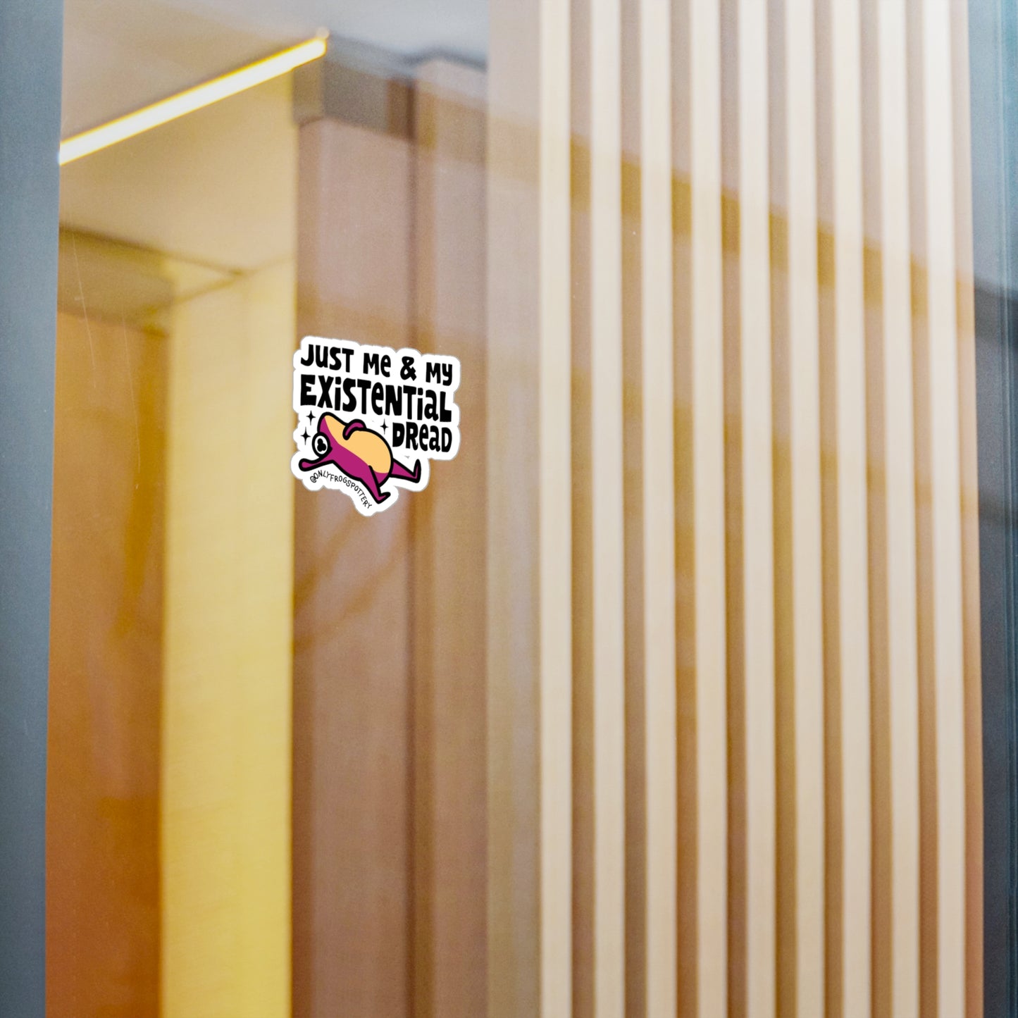 Frog Vinyl Decal Sticker – Just Me and My Existential Dread