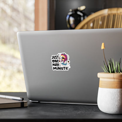 Frog Vinyl Decal Sticker – Just One More Minute