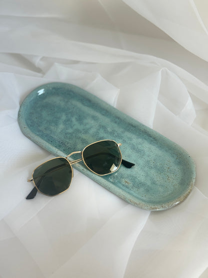 Blue Speckled Trinket Tray