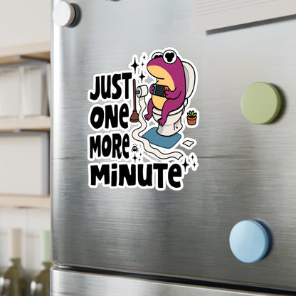 Frog Vinyl Decal Sticker – Just One More Minute