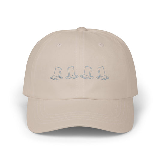 Dad Cap with Minimalist Floral Boots Embroidery — Casual Outdoor Baseball Hat