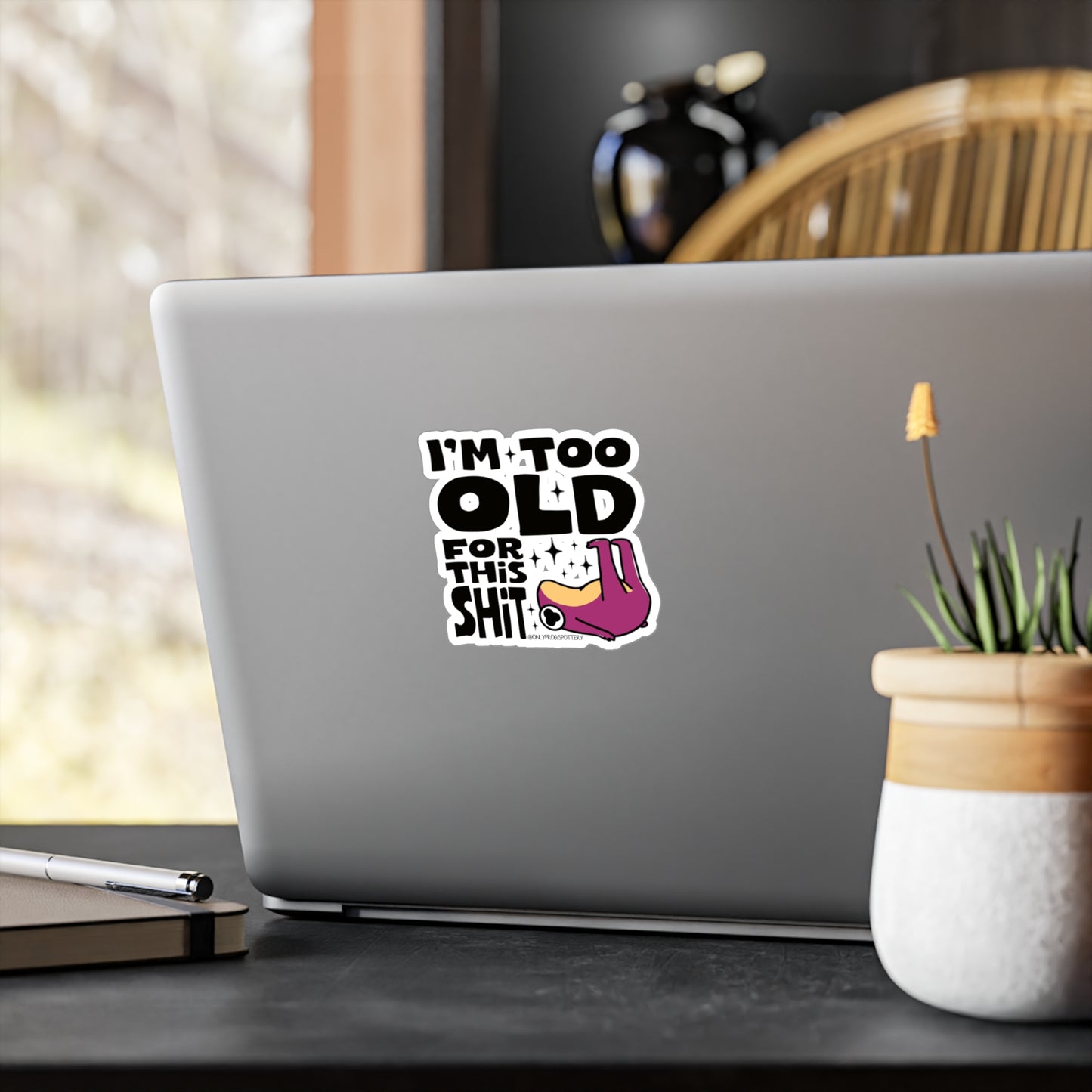 Frog Vinyl Decal Sticker – I'm Too Old For This Shit