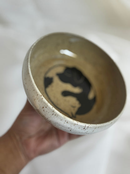 Dog & Cat yin yang bowl