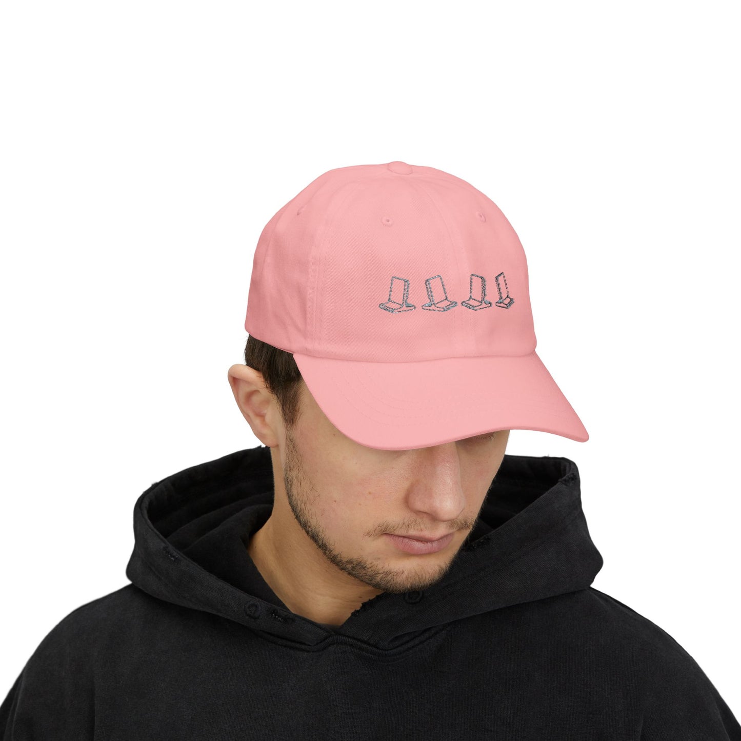 Dad Cap with Minimalist Floral Boots Embroidery — Casual Outdoor Baseball Hat