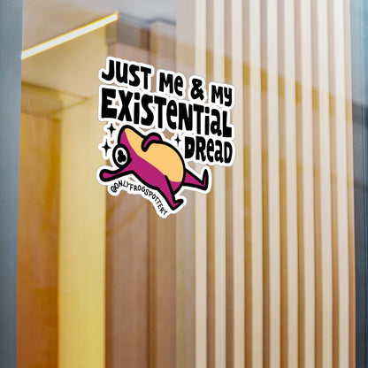 Frog Vinyl Decal Sticker – Just Me and My Existential Dread