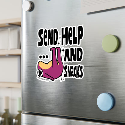 Frog Vinyl Decal Sticker – Send help and snacks