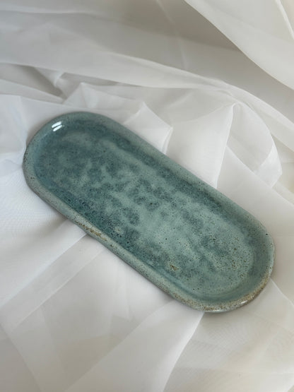 Blue Speckled Trinket Tray