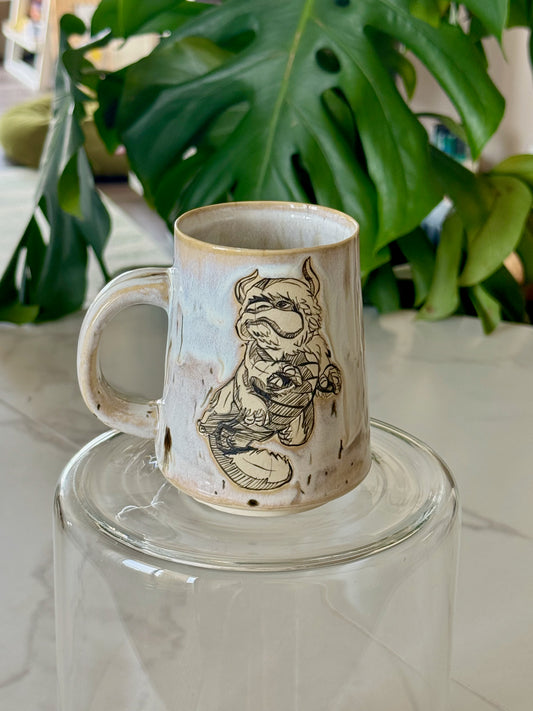 Appa mug bottom view showing pottery stamp