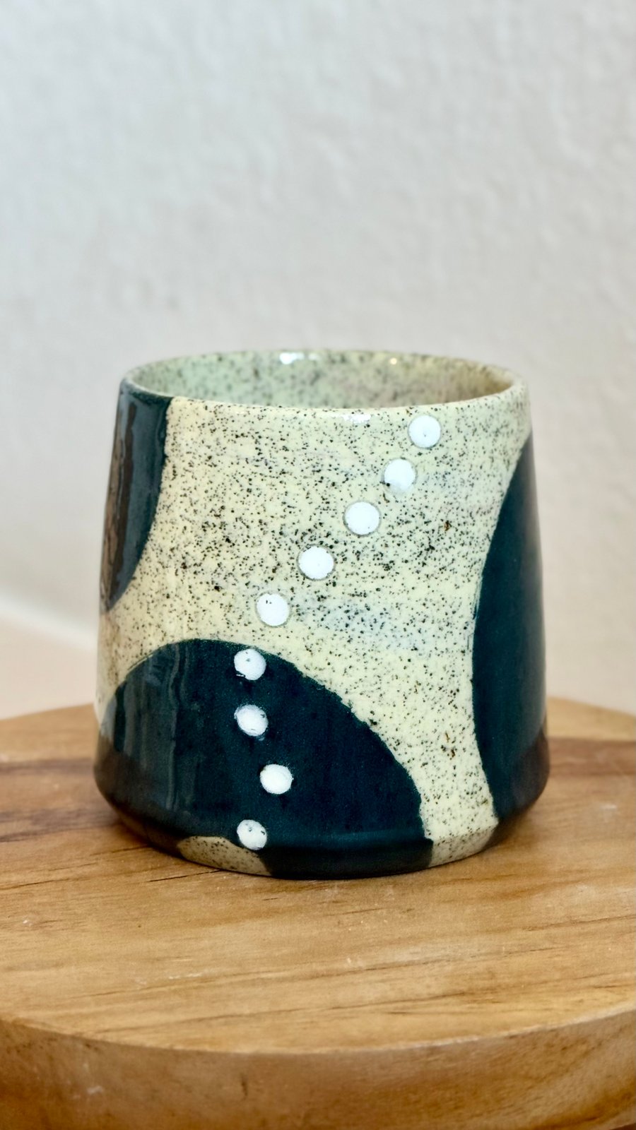Abstract Slip Decorated Cup