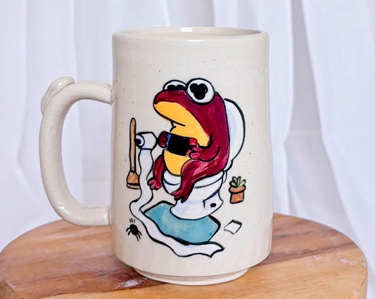 Toilet Frog Mug (Playing Switch)