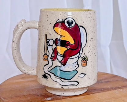 Toilet Frog Mug (Playing Switch)