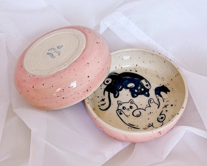 Cat Spirits Bowl (Pink)